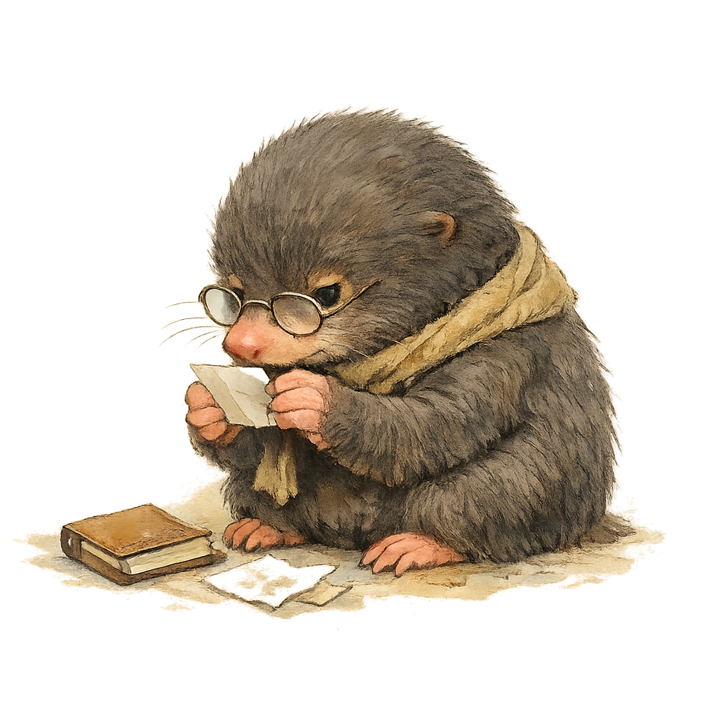 深読みモグラのイラスト