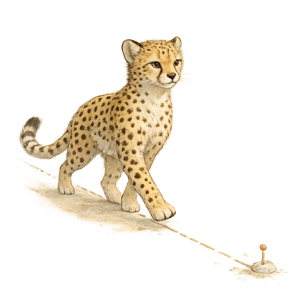 最短チーターのイラスト