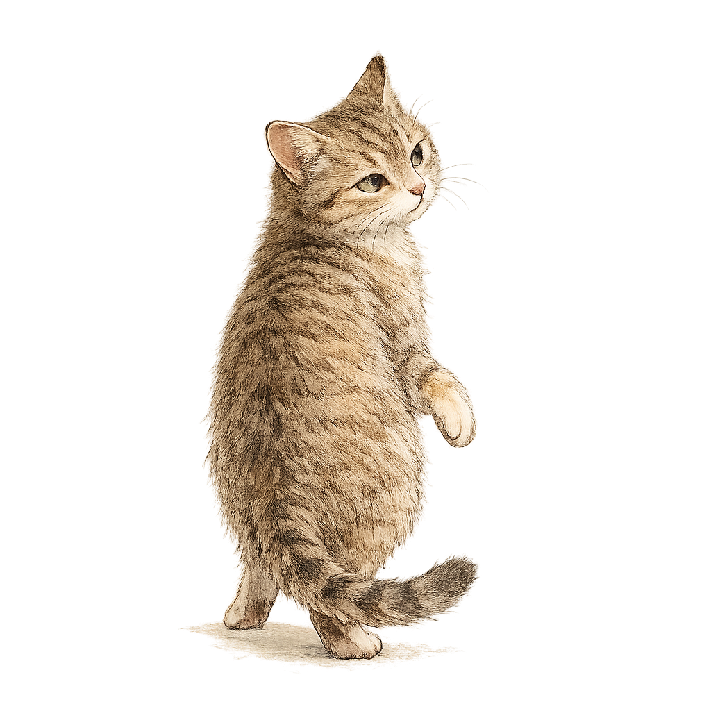 試しネコのイラスト